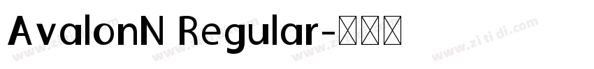 AvalonN Regular字体转换